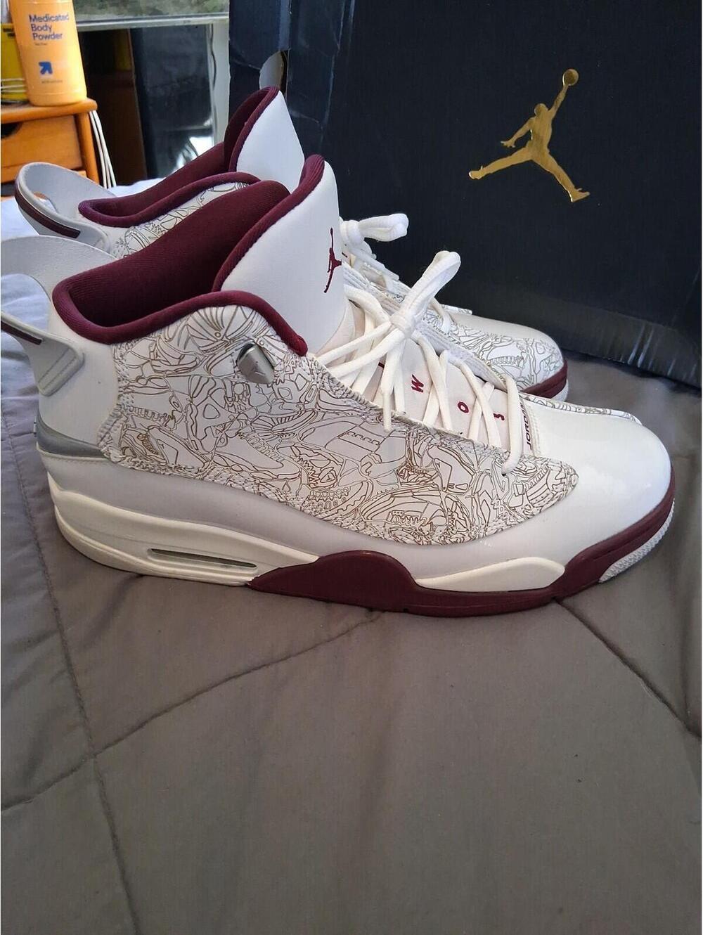 Air Jordan Dub Zero Men's Sneakers Cherrywood, Size 12 No Soles